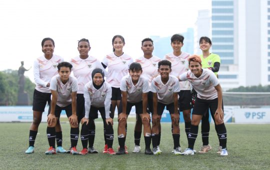 Timnas Wanita Indonesia saat uji coba melawan PSF Academy U-16 / Dok.PSSI